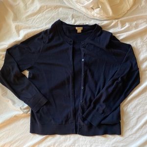 J Crew 100% cotton Caryn Cardigan- Navy